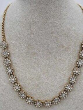 J Crew Delicate Clear Crystal Necklace